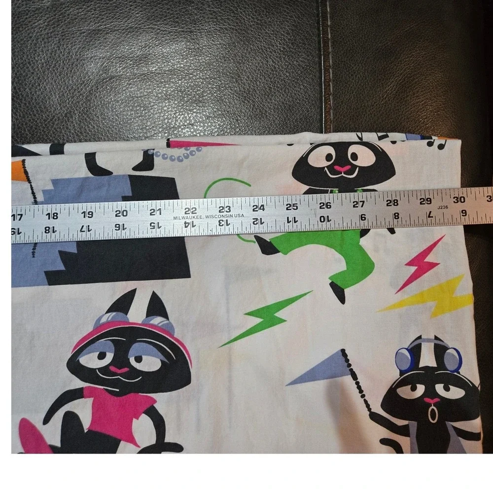 Unbranded Cartoon Skater‎ Cat Twin Duvet Cover Multicolor Retro 90s Style Good